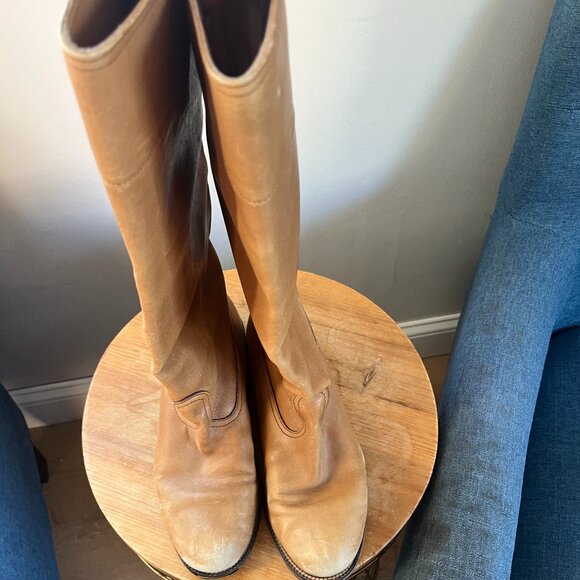 Vintage Banana Republic Safari Pedestrienne Boots Caramel Size 8 - Picture 1 of 7